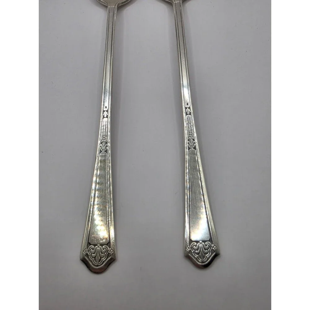 Vintage Florentine Silver Plate 2 Iced Tea Spoons